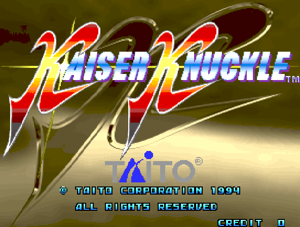 Kaiser Knuckle (Ver 2.1J 1994+07+29) Title Screen